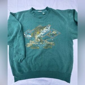 Vintage Large Mouth Bass “Outdoor Adventure” Crewneck